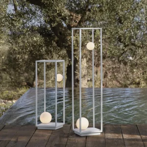 Karman Abachina lampadaire LED IP65 103 cm blanc^ Luminaires De Terrasse