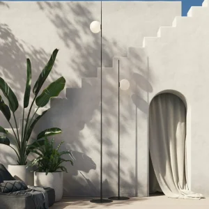 Karman Lampadaire d'extérieur Atmosphere noir 178 cm plastique^ Luminaires De Terrasse
