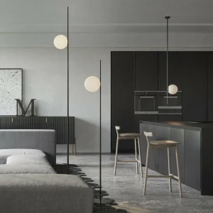 Karman Plafonnier d'extérieur Atmosphere noir 178 cm plastique^ Plafonniers D'Extérieur