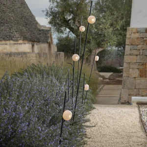 Karman Pois lampadaire piquet IP65 3 000 K 158 cm^ Projecteurs D'Extérieur