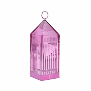 Kartell Lampe à poser rechargeable LED Lantern, violet, recyclé, IP54^ Lampes Décoratives