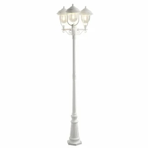Konstsmide Lampadaire candélabre 3 abat-jours Parma blanc^ Lampadaires D'Extérieur