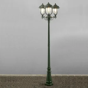 Konstsmide Lampadaire candélabre 3 abat-jours Parma vert^ Lampadaires D'Extérieur