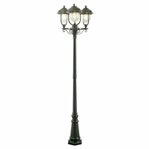 Konstsmide Lampadaire candélabre 3 abat-jours Parma vert^ Lampadaires D'Extérieur