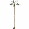 Moretti Luce Lampadaire d'extérieur Casale 270cm à 3 lampes^ Lampadaires D'Extérieur