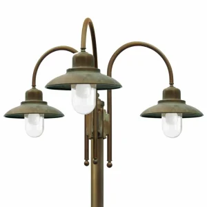 Moretti Luce Lampadaire d'extérieur Casale 270cm à 3 lampes^ Lampadaires D'Extérieur