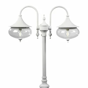 Konstsmide Lampadaire d'extérieur Libra à 2 lampes blanc^ Lampadaires D'Extérieur
