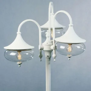 Konstsmide Lampadaire d'extérieur Libra à 3 lampes blanc^ Lampadaires D'Extérieur