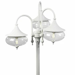Konstsmide Lampadaire d'extérieur Libra à 3 lampes blanc^ Lampadaires D'Extérieur