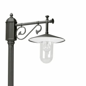 K.S. Verlichting Lampadaire d'extérieur Louvre gris/mat^ Lampadaires D'Extérieur