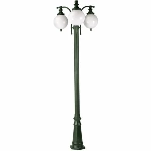 K.S. Verlichting Lampadaire d'extérieur Madeira à 3 lampes vert foncé^ Lampadaires D'Extérieur