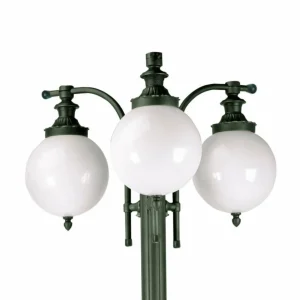 K.S. Verlichting Lampadaire d'extérieur Madeira à 3 lampes vert foncé^ Lampadaires D'Extérieur