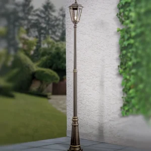 ORION Lampadaire Fabio brun à 1 lampe 211 cm^ Lampadaires D'Extérieur