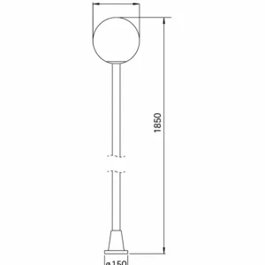 Albert Leuchten Lampadaire KRISTALLKUGEL blanc^ Lampadaires D'Extérieur