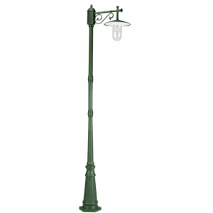 K.S. Verlichting Lampadaire Louvre vert et transparent^ Lampadaires D'Extérieur