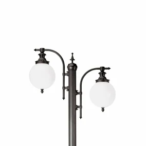 K.S. Verlichting Lampadaire Madeira à 2 lampes vert foncé^ Lampadaires D'Extérieur