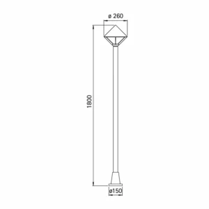 Albert Leuchten Lampadaire moderne 179 noir^ Lampadaires D'Extérieur