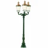 K.S. Verlichting Lampadaire Paris vert à trois lampes^ Lampadaires D'Extérieur