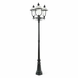 Konstsmide Lampadaire Parma indémodable 3 abat-jours^ Lampadaires D'Extérieur