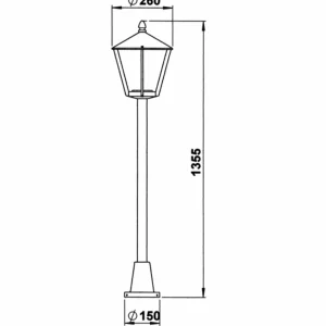 Albert Leuchten Lampadaire rustique 677 blanc^ Lampadaires D'Extérieur