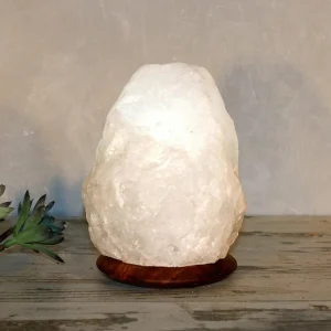 Wagner Life Lampe à cristal de sel Rock White Line, 2-3 kg^ Lampes Décoratives