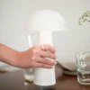 Markslöjd Lampe à poser batterie Fungi extérieur, blanche^ Lampes Décoratives