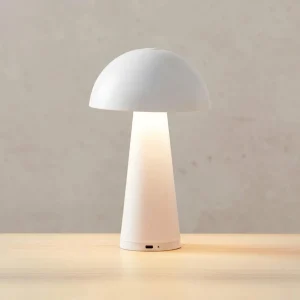 Markslöjd Lampe à poser batterie Fungi extérieur, blanche^ Lampes Décoratives