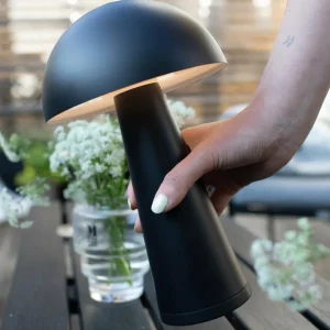 Markslöjd Lampe à poser batterie Fungi extérieur, noire^ Lampes Décoratives