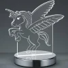 Reality Leuchten Lampe à poser Karo 3D hologramme à motif licorne^ Lampes Décoratives
