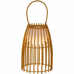 Lucide Lampe à poser LED Fjara, brune^ Lampes Décoratives