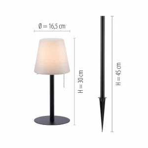 JUST LIGHT. Lampe à poser LED Keno, piquet, tirette, batterie^ Lampes Décoratives