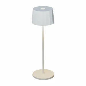 Konstsmide Lampe à poser LED Positano pour extérieur, blanche^ Lampes Décoratives