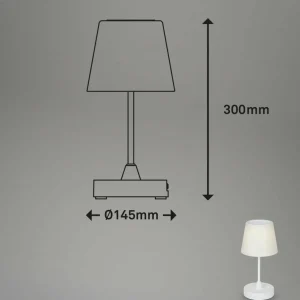 Briloner Lampe à poser LED rechargeable d'extérieur Campi, intensité variable, blanc^ Lampes Décoratives