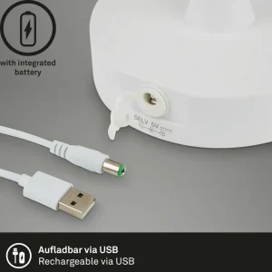 Briloner Lampe à poser LED rechargeable d'extérieur Campi, intensité variable, blanc^ Lampes Décoratives