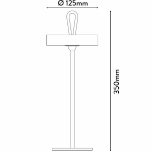 Näve Lampe à poser LED rechargeable Ella, magnétique, blanc^ Lampes Décoratives