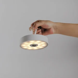 Näve Lampe à poser LED rechargeable Ella, magnétique, blanc^ Lampes Décoratives