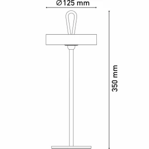Näve Lampe à poser LED rechargeable Ella, magnétique, grise^ Lampes Décoratives