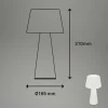 Briloner Lampe à poser LED rechargeable Kihi, blanc^ Lampes Décoratives