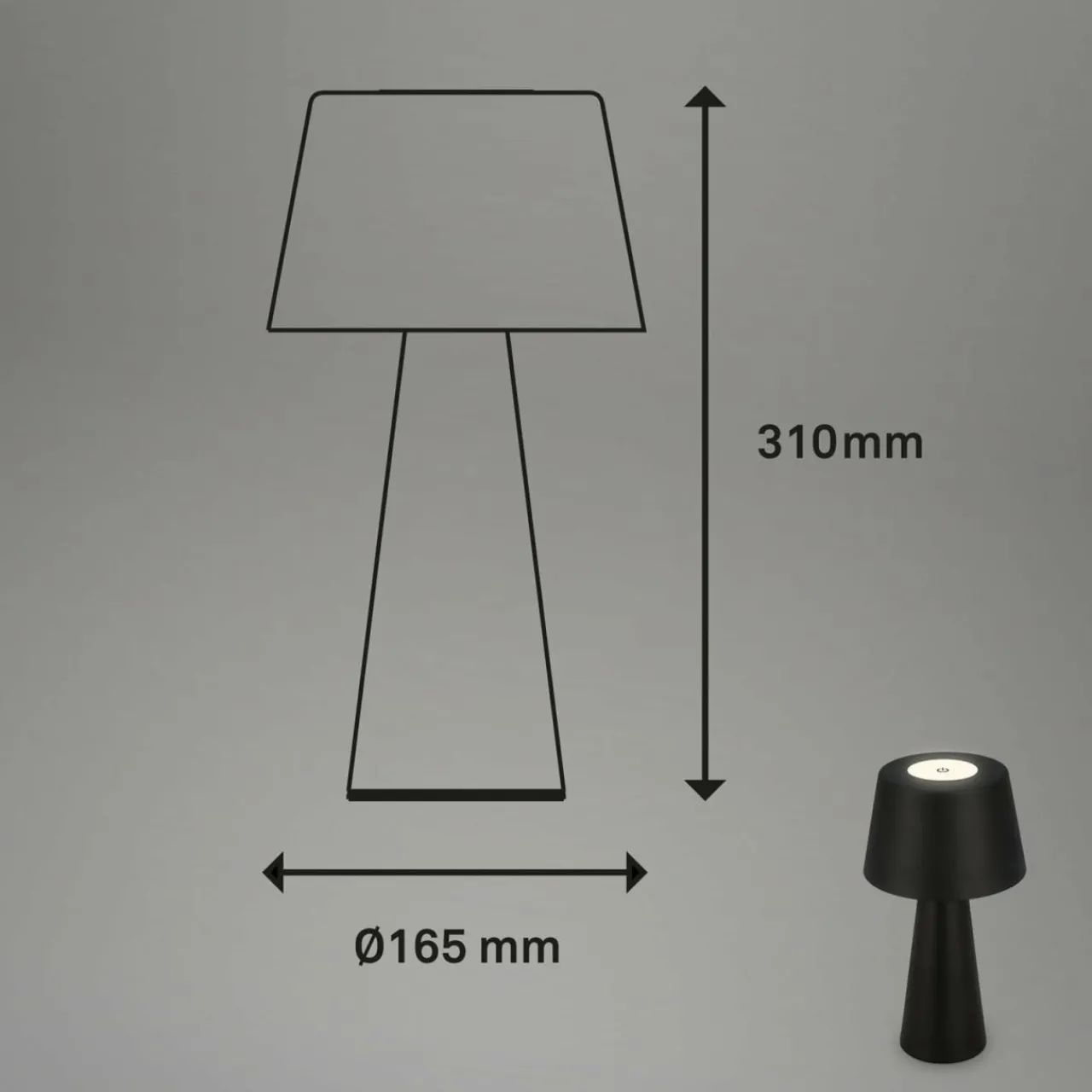 lampe__poser_led_rechargeable_kihi_noir_0.webp Briloner Lampe à poser LED rechargeable Kihi, noir^ Lampes Décoratives