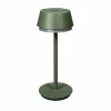 Konstsmide Lampe à poser LED rechargeable Lyon, vert/gris, IP54, variateur^ Lampes Décoratives