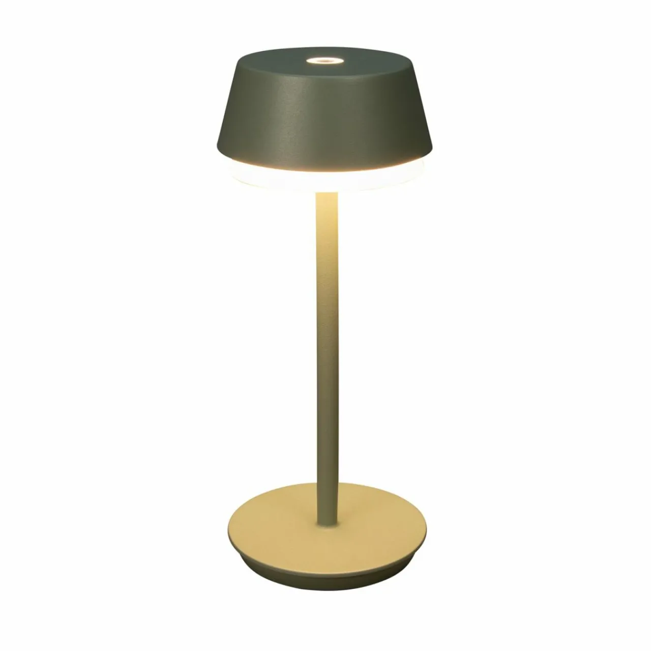 lampe__poser_led_rechargeable_lyon_vertgris_ip_variateur_1.webp Konstsmide Lampe à poser LED rechargeable Lyon, vert/gris, IP54, variateur^ Lampes Décoratives