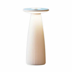 Sigor Lampe à poser LED rechargeable Nuflair, beige, IP54, intensité variable, 24 cm^ Lampes Décoratives