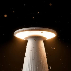Sigor Lampe à poser LED rechargeable Nuflair, brun rouille, IP54, intensité variable,^ Lampes Décoratives