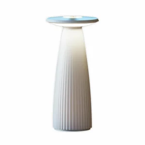 Sigor Lampe à poser LED rechargeable Nuflair, gris, IP54, intensité variable, 24 cm^ Lampes Décoratives