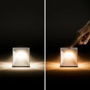 Sigor Lampe à poser LED rechargeable Nutalis mini, beige, IP54, intensité variable^ Lampes Décoratives