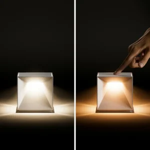 Sigor Lampe à poser LED rechargeable Nutalis, noir nuit, IP54, intensité variable^ Lampes Décoratives