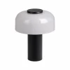 EGLO Lampe à poser LED rechargeable Ponente, Ø 16 cm, noir/blanc, CCT^ Lampes Décoratives