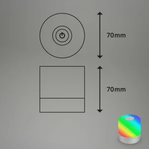 Briloner Lampe à poser LED rechargeable Smal, chrome, RGBW, plastique, 7 cm^ Lampes Décoratives