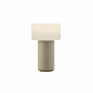 HELL Lampe à poser LED rechargeable Tiny-B, couleur sable, hauteur 13 cm, IP54^ Lampes Décoratives