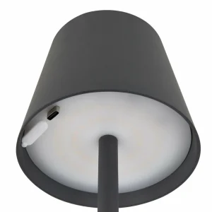 Globo Lampe à poser LED rechargeable Vannie, noir, hauteur 36 cm, CCT^ Lampes Décoratives